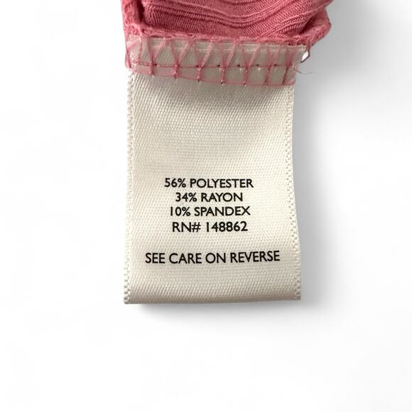 Torrid Women's Super Soft Ribbed Short V-Neck Sleeve T-Shirt 4X Pink Plus Size - Picture 8 of 9